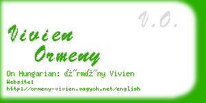 vivien ormeny business card